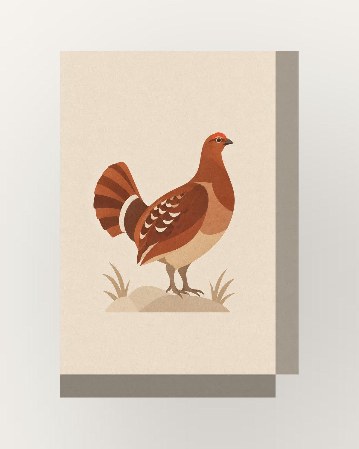 Grous · Minimalista · Quadro de animais — acabamento:thick
