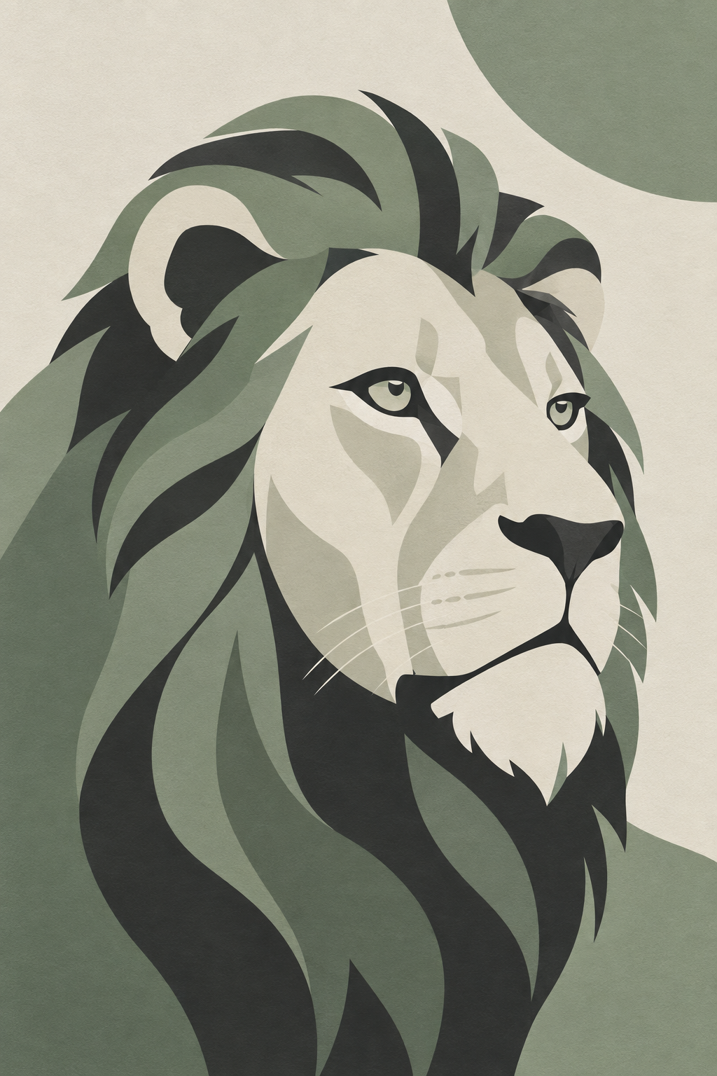 Leão · Minimalista · Quadro de animais — animais-leao-minimal_ver
