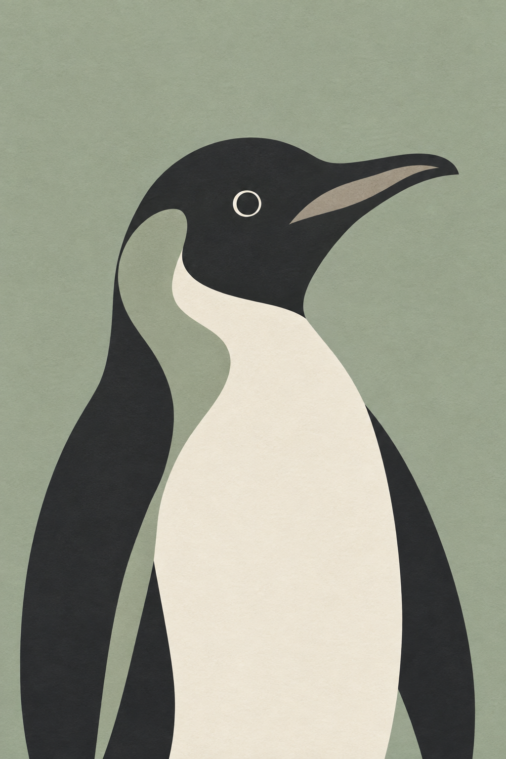 Pinguim · Minimalista · Quadro de animais — animais-pinguim-minimal_ver
