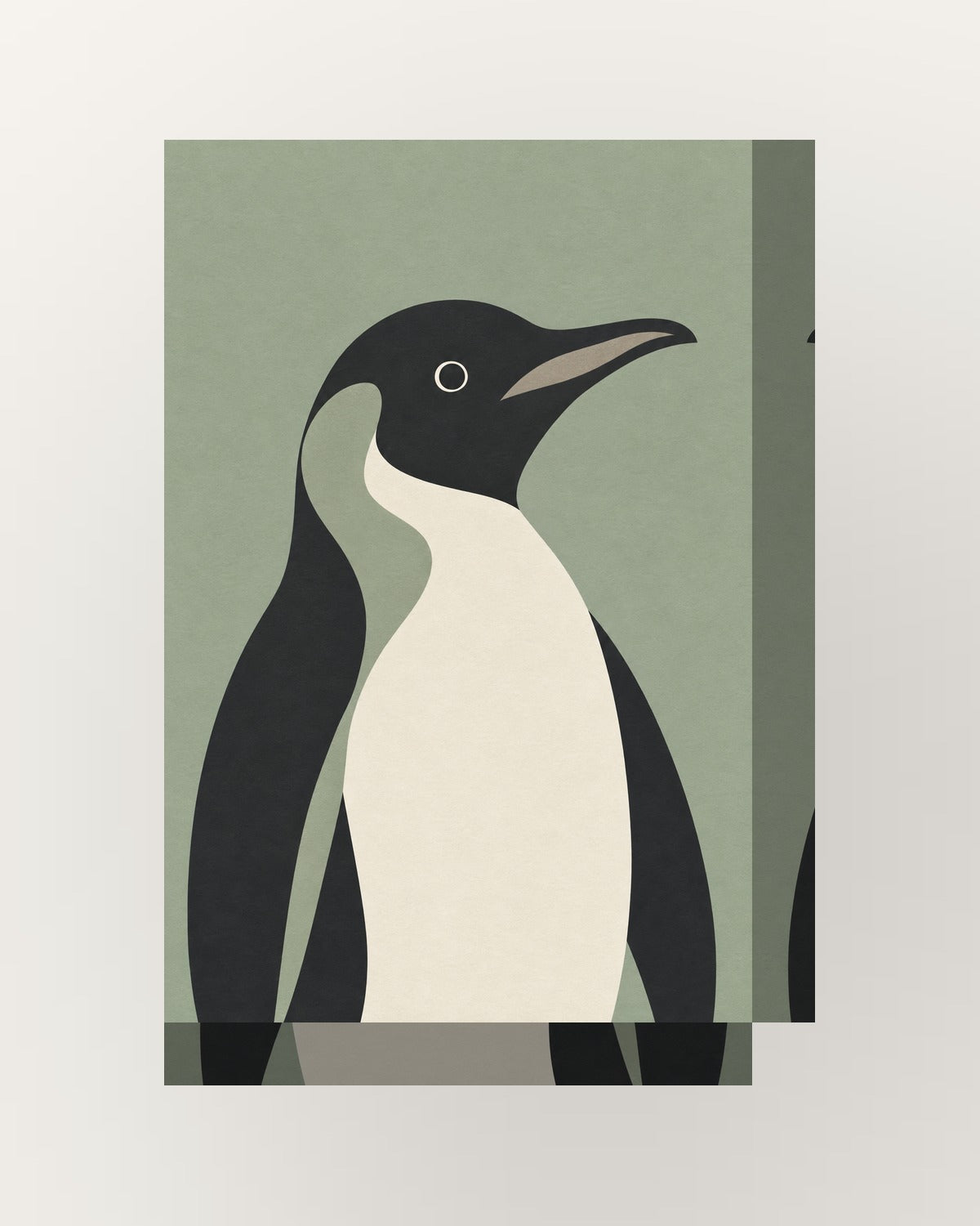 Pinguim · Minimalista · Quadro de animais — acabamento:thick