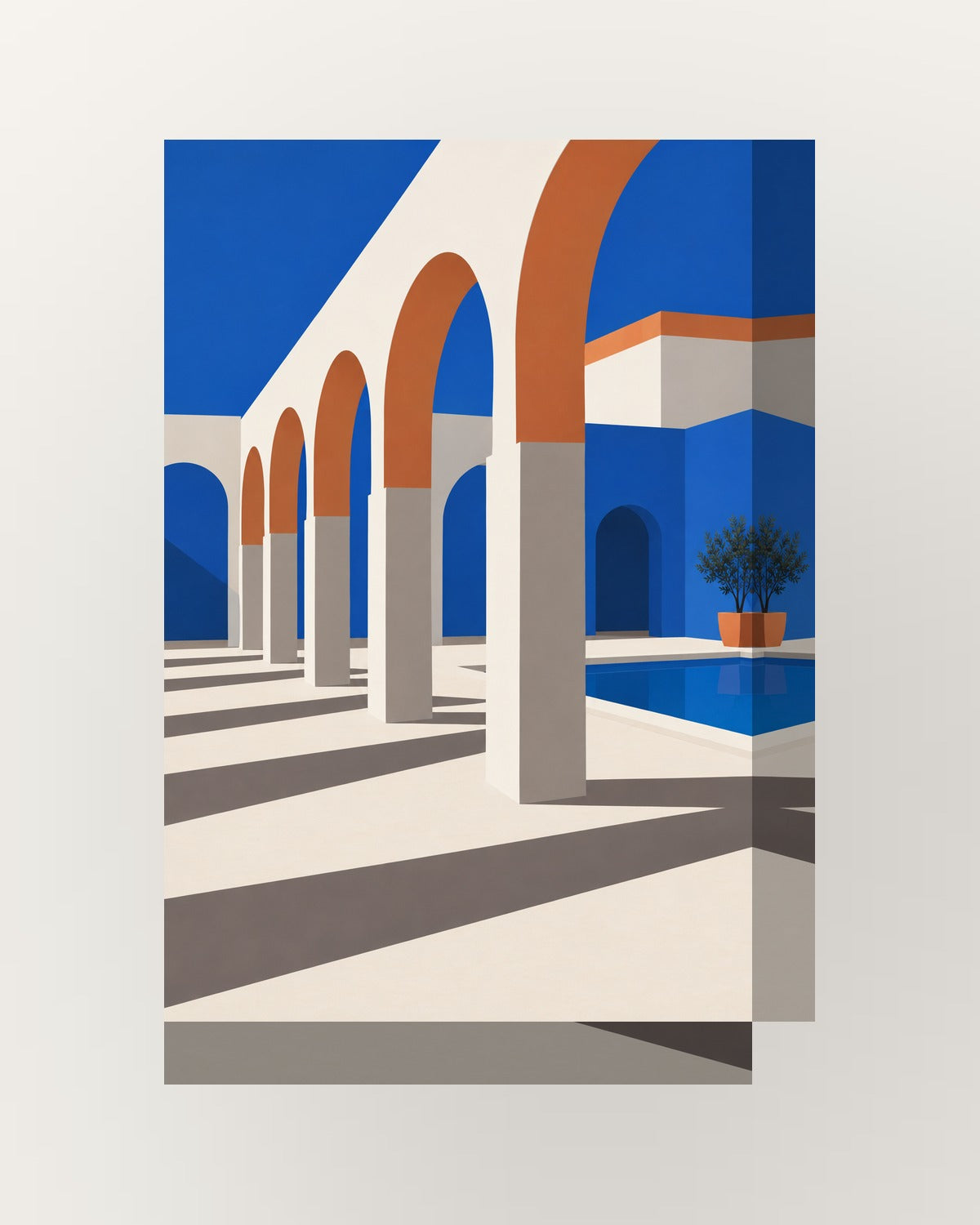 Arcadas · Quadro de arquitetura abstrata — acabamento:thick