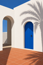 Porta azul · Quadro de arquitetura abstrata — arquitetura-03_ver