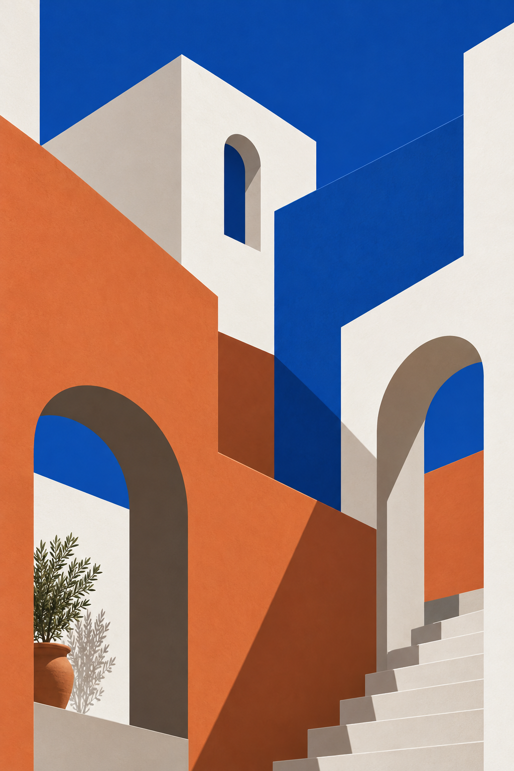 Pátio · Quadro de arquitetura abstrata — arquitetura-05_ver