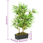 Árvore de bambu artificial 500 folhas 80 cm verde — foto 5