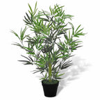 Árvore de bambu artificial 80 cm em vaso plástico verde — foto 1