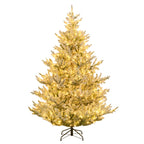 Árvore de Natal Artificial 210 cm Pré-iluminada com Neve e 1470 Ramos Articulados — foto 2