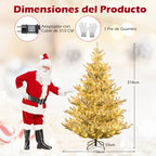 Árvore de Natal Artificial 210 cm Pré-iluminada com Neve e 1470 Ramos Articulados — foto 3