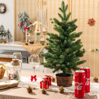 Árvore de Natal Artificial 60 cm com 50 Ramos e Base com Vaso Verde — foto 1