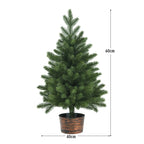 Árvore de Natal Artificial 60 cm com 50 Ramos e Base com Vaso Verde — foto 3