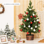 Árvore de Natal Artificial 60 cm com 50 Ramos e Base com Vaso Verde — foto 4