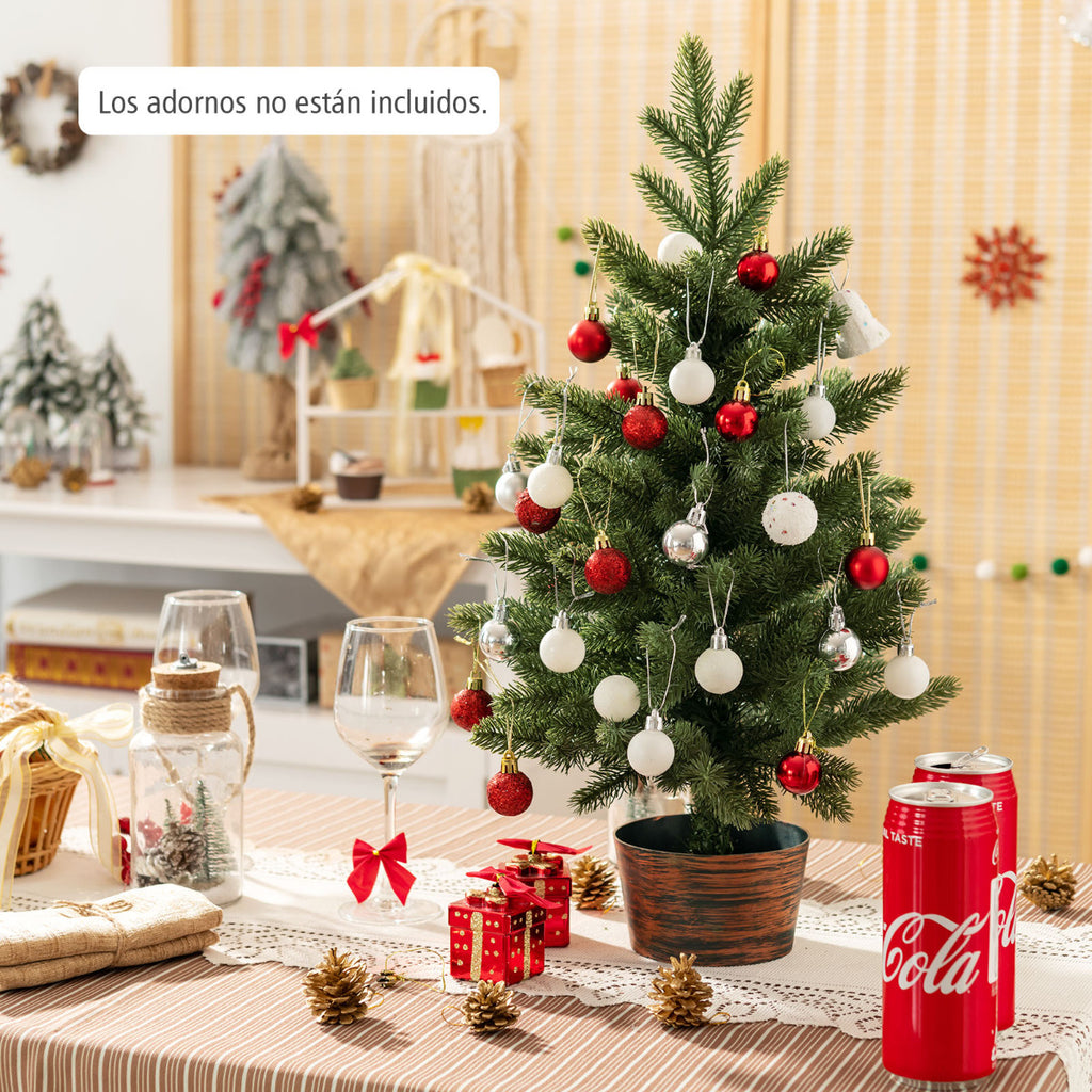 Árvore de Natal Artificial 60 cm com 50 Ramos e Base com Vaso Verde — foto 5