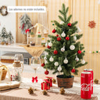 Árvore de Natal Artificial 60 cm com 50 Ramos e Base com Vaso Verde — foto 5