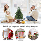 Árvore de Natal Artificial 60 cm com 50 Ramos e Base com Vaso Verde — foto 7