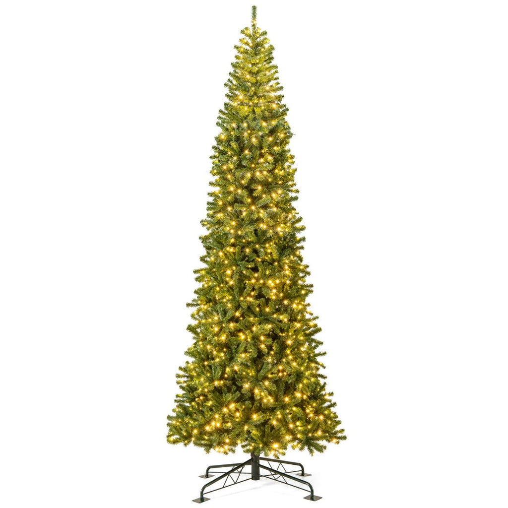 Árvore de Natal Artificial Dobrável Pré-iluminada com Conector Rápido 360cm — foto 2