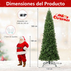 Árvore de Natal Artificial Dobrável Pré-iluminada com Conector Rápido 360cm — foto 3