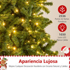 Árvore de Natal Artificial Dobrável Pré-iluminada com Conector Rápido 360cm — foto 7