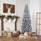 Árvore de Natal Artificial Nevada 180 cm com 460 Ramos e Base Metálica Dobrável — foto 1