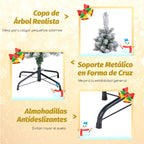 Árvore de Natal Artificial Nevada 180 cm com 460 Ramos e Base Metálica Dobrável — foto 10