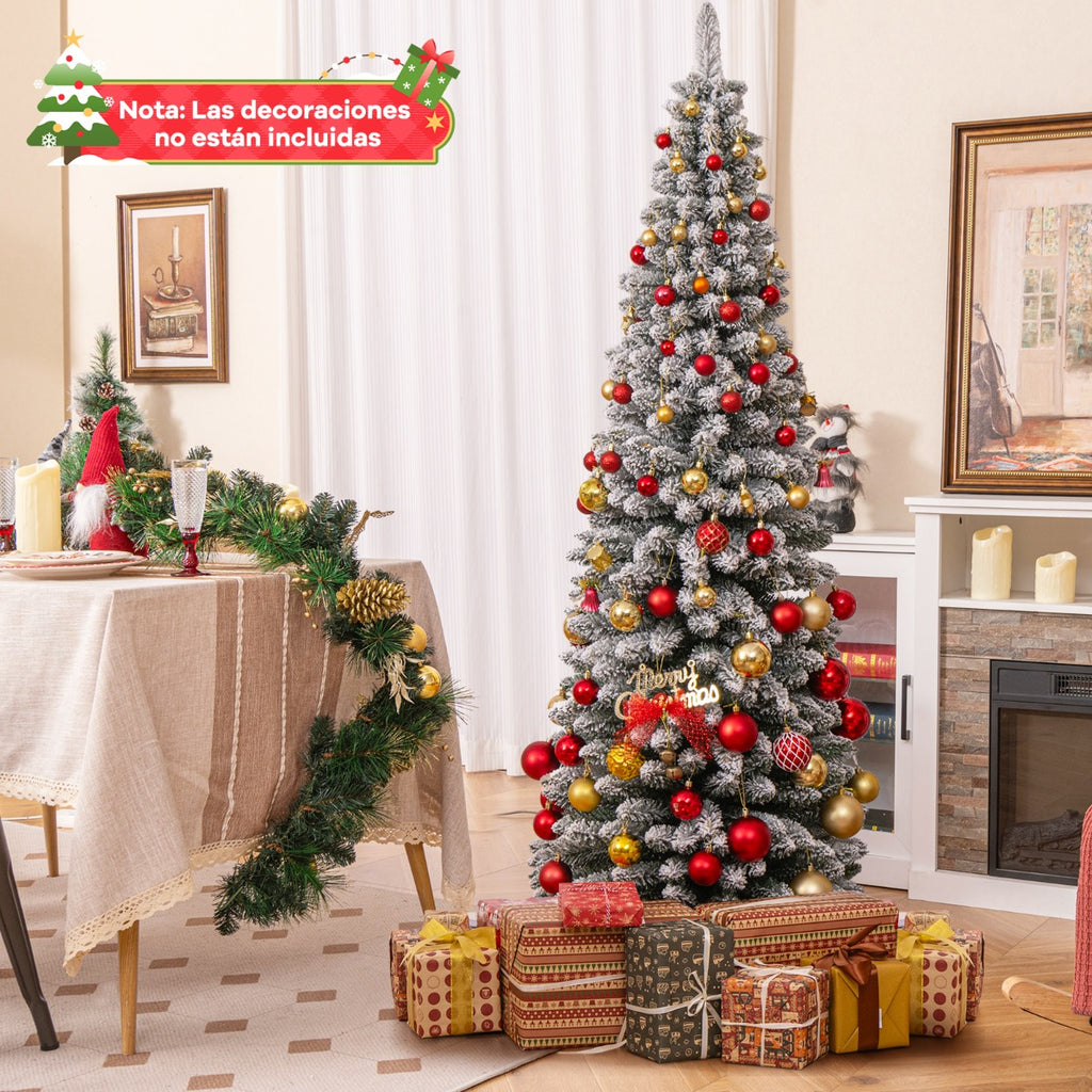 Árvore de Natal Artificial Nevada 180 cm com 460 Ramos e Base Metálica Dobrável — foto 4