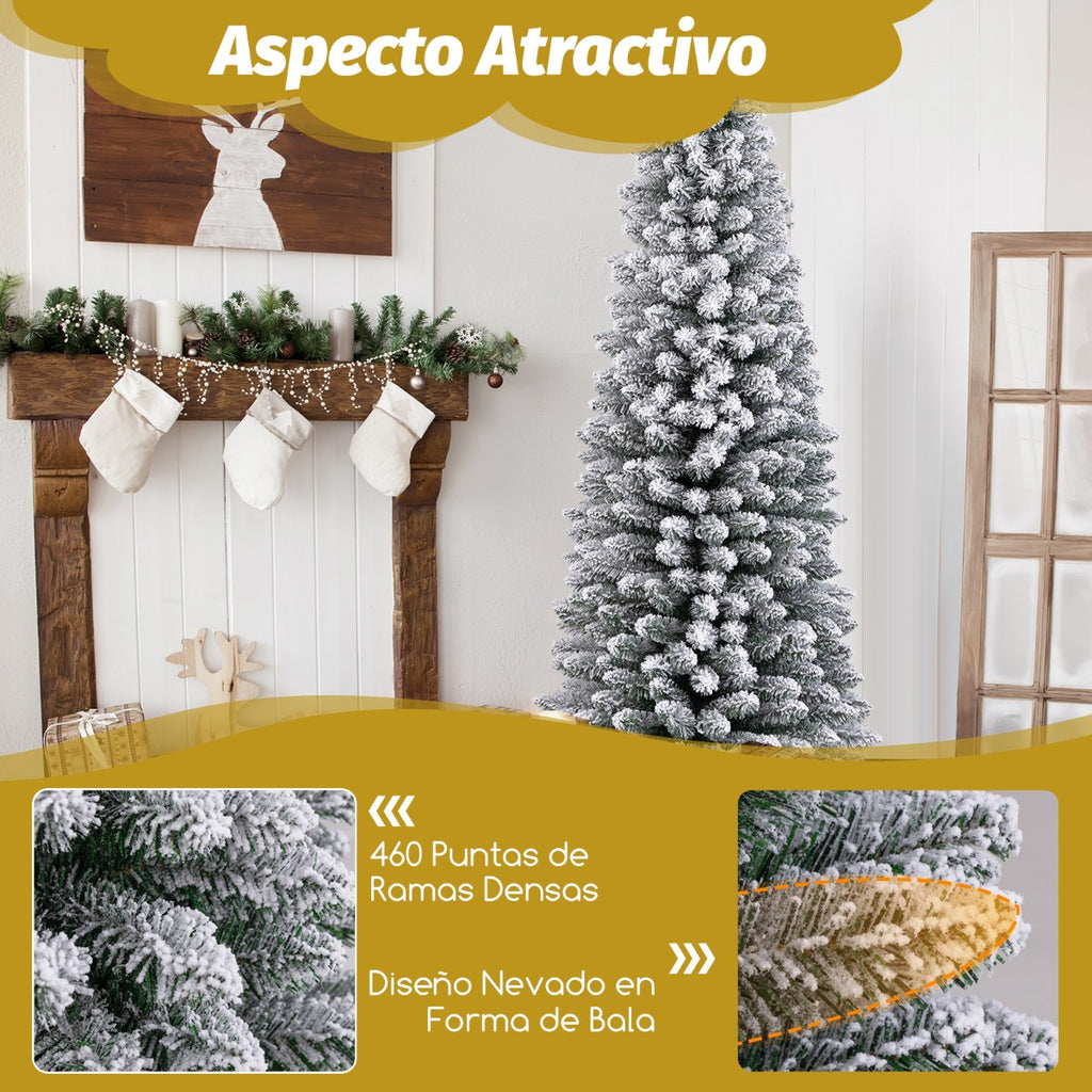Árvore de Natal Artificial Nevada 180 cm com 460 Ramos e Base Metálica Dobrável — foto 7