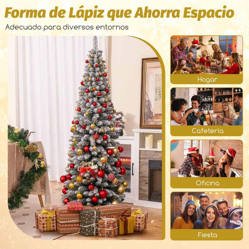 Árvore de Natal Artificial Nevada 180 cm com 460 Ramos e Base Metálica Dobrável — foto 9
