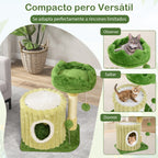 Árvore para Gatos Compacta com Poste para Arranhar e Brinquedos para Gatos Pequenos Verde — foto 7