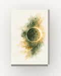 Eclipse · Aguarela · Quadro de astronomia — acabamento:slim
