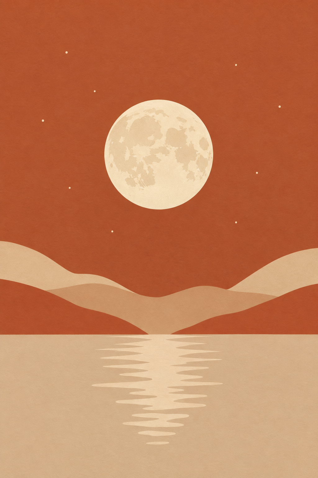 Lua cheia · Minimalista · Quadro de astronomia — astronomia-lua-cheia-minimal_ver
