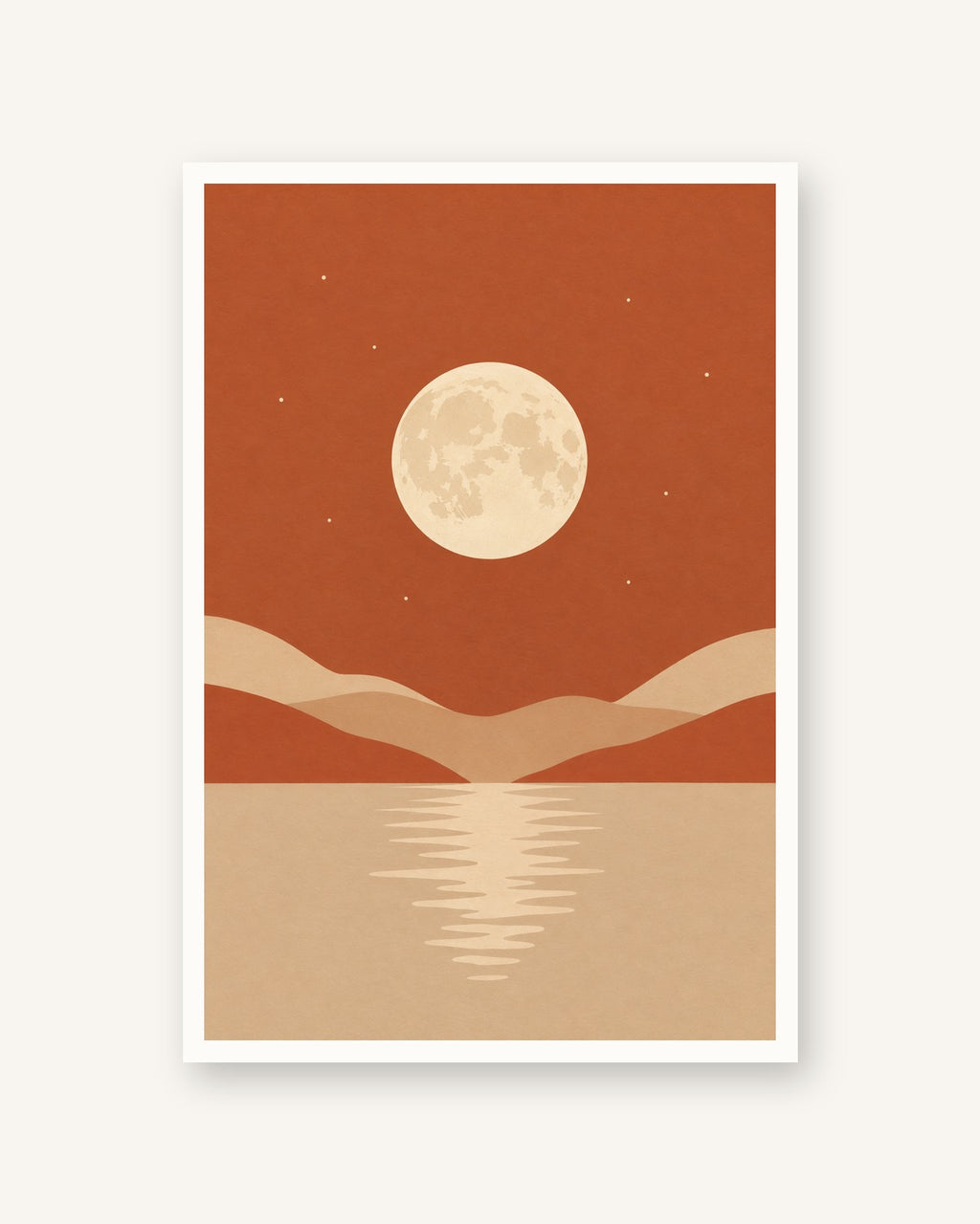 Lua cheia · Minimalista · Quadro de astronomia — acabamento:poster