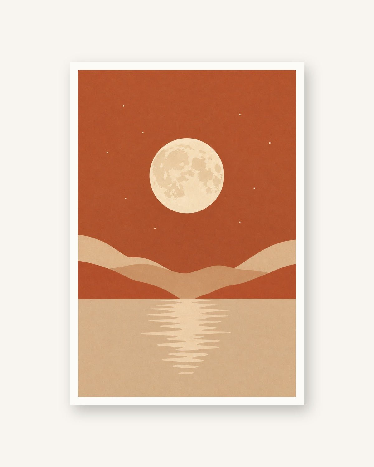 Lua cheia · Minimalista · Quadro de astronomia — acabamento:poster