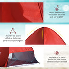 Tenda Pop-up Instantâneo e Portátil com Janelas Protetoras para Piquenique, Praia e Camping com Proteção UV — foto 6