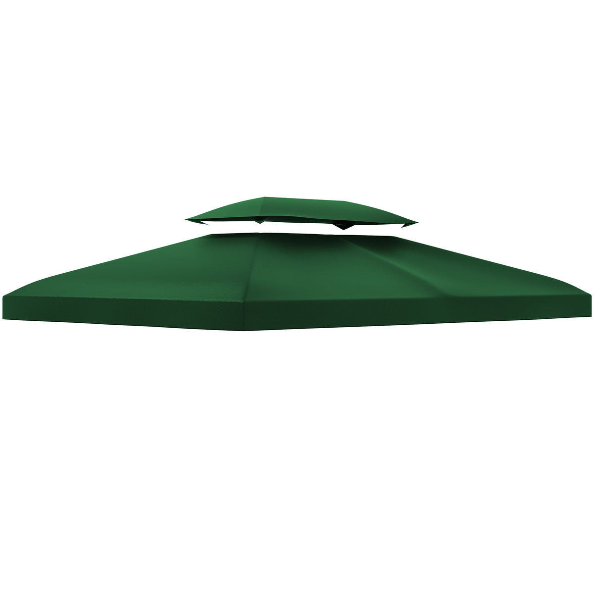 Toldo de Substituição 4x3m para Pérgola de Jardim 2 Níveis Respirável com 10 Orifícios de Drenagem Cobertura de Substituição de Pérgola Exterior Verde — foto 1