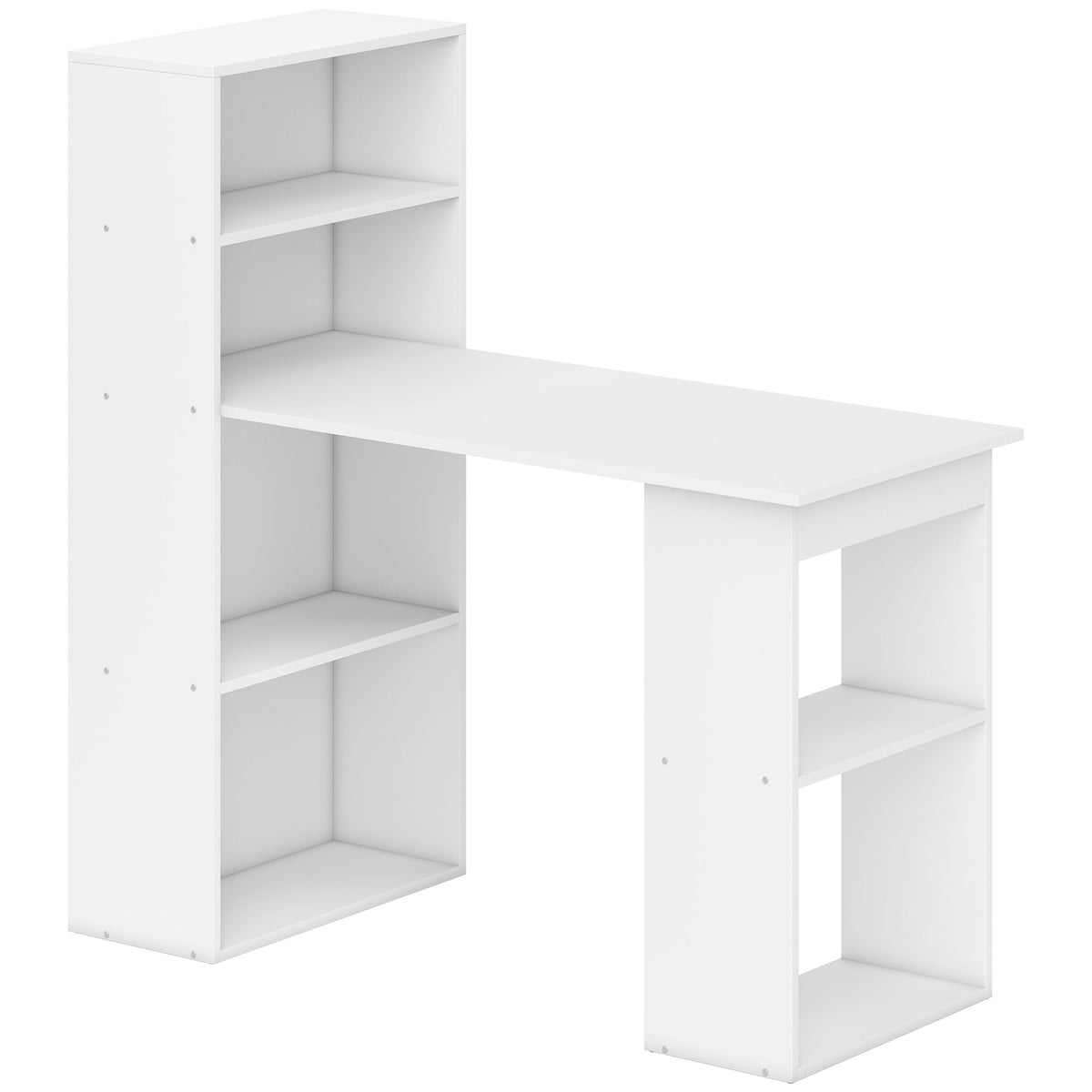 Secretária para Computador com Estante de Prateleiras para Casa Escritório Mobiliário de Escritório 120x55x120 cm — foto 1