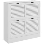 Sapateira Moderna Sapateira Entrada com 2 Gavetas Rebatíveis e Prateleias Ajustáveis para 16 Pares de Sapatos Sapateira Compacta para Corredor 81,5x25x83 cm Branco — foto 1