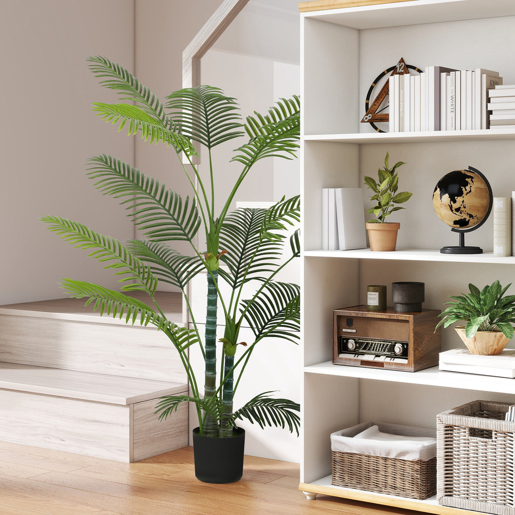 Planta Artificial Decorativa 170 cm Palmeira Artificial com Vaso e Folhas para Interior Casa Sala Escritório Verde — foto 2