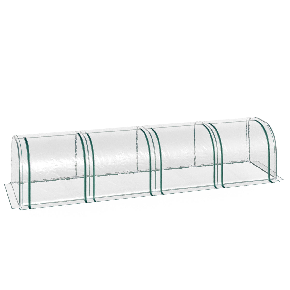 Estufa para Jardim, Terraço Cultivo de Plantas Estufa de Jardim Caseiro, tipo Túnel, Moldura de Aço e PVC 400x100x80 cm — foto 1