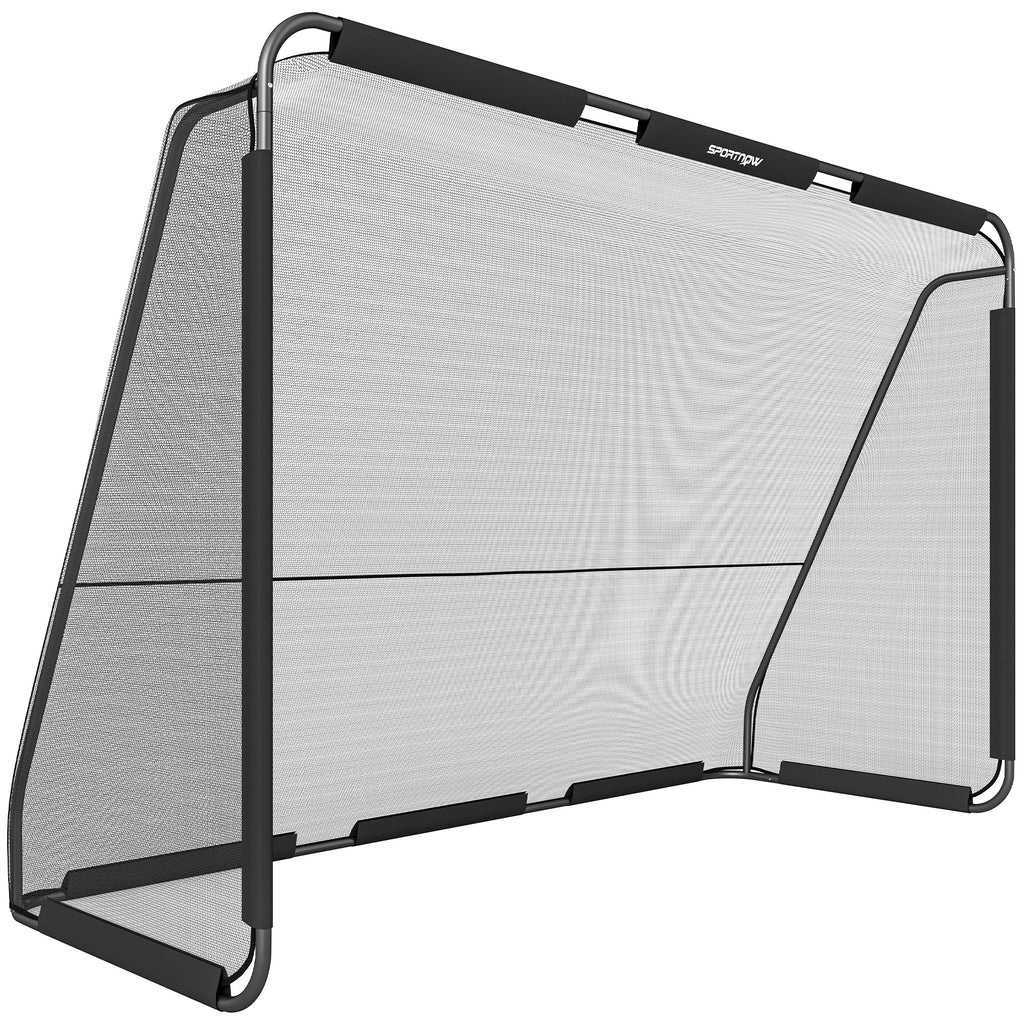 Baliza de Futebol para Jardim 300x120x200 cm com Rede Resistente, Estrutura Metálica e Estacas, Preto — foto 1