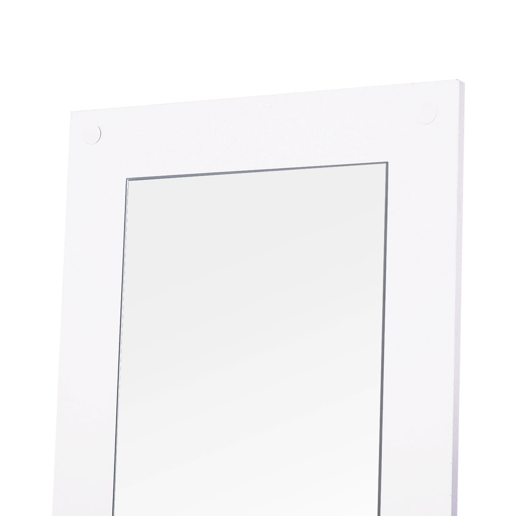 Móvel Cabide de Entrada de 3 Peças Armário de Entrada com Cabide Espelho e Sapateira 80x27x46,5cm Branco — foto 7