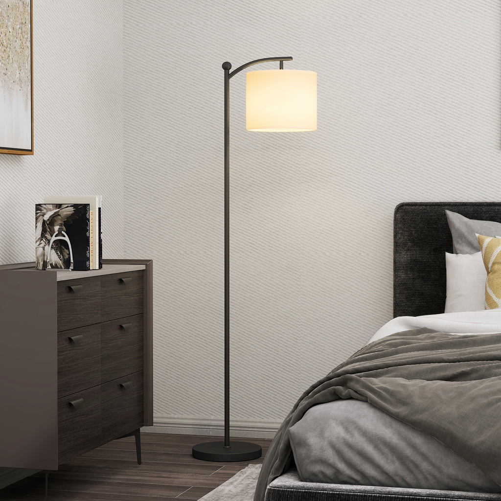 Candeeiro de Pé LED Candeeiro de Pé para Sala com Temperatura de Cor de Ajuste Contínuo 11 Níveis Comando à Distância Temporizador de 60 Minutos 54,3x30,6x159,6 cm Preto — foto 2