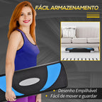 Step para Exercício Aeróbico Plataforma Step com Altura Ajustável em 3 Níveis com Carga Máxima 150kg para Exercício em Academia Casa 80x31x10-20cm Azul — foto 7