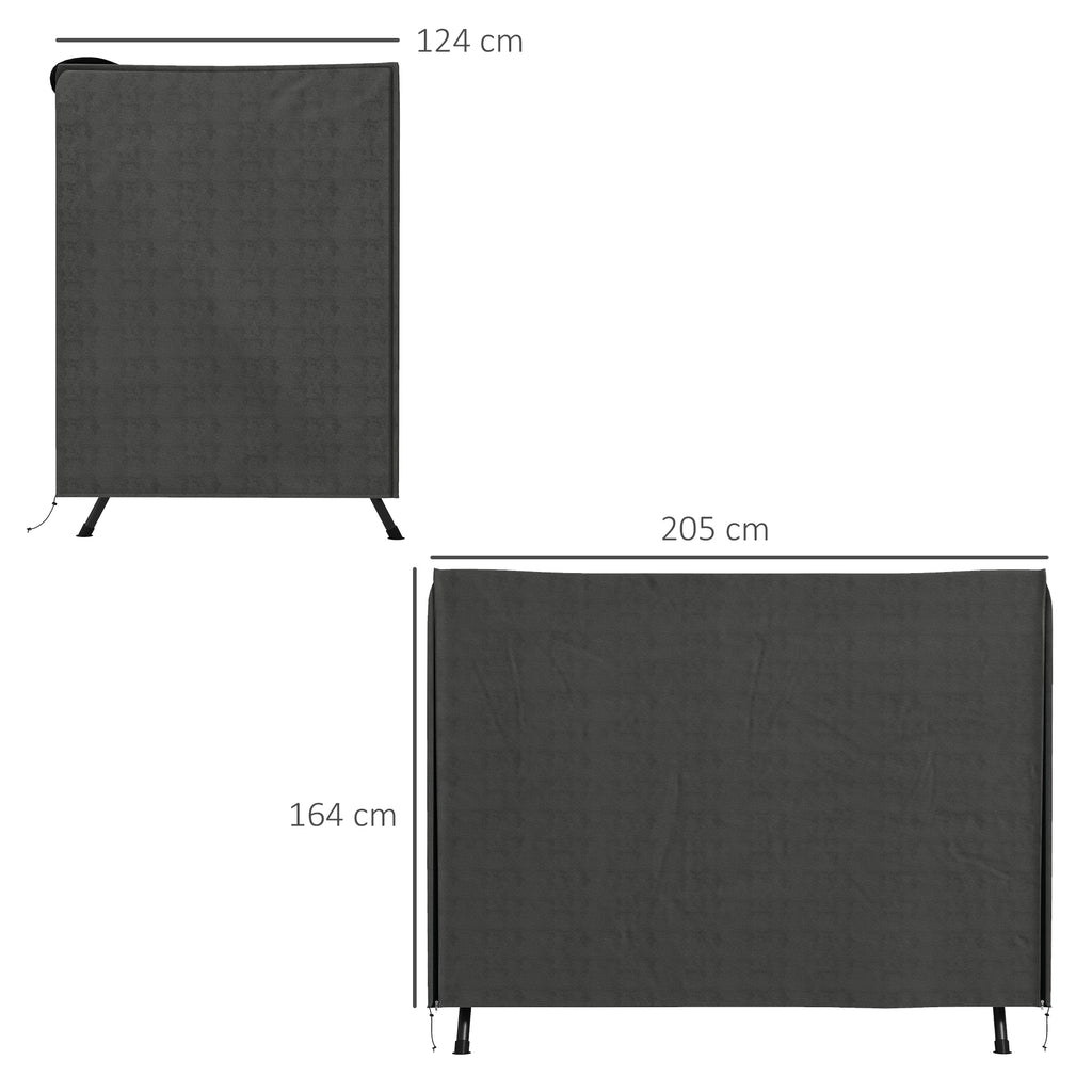 Capa para Móveis de Jardim Capa Protetora para Baloiços de Exterior com Fecho de Correr 205x124x164 cm Cinza Escuro — foto 3