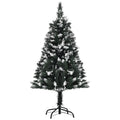 Árvore de Natal 120 cm Árvore de Natal Automática com 222 Ramos 28 Decorações Suporte em Aço Base Dobrável e Removível para Sala Verde — foto 1