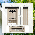 Conjunto de 3 Refúgios para Morcegos Caixas de Madeira para Exterior, Jardim Horta ou Quinta com Plataforma de Aterragem e Fácil de Pendurar 18x6x22,5 cm — foto 3