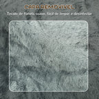 Escada para Animais de Estimação com 3 Degraus 2 em 1 com Capa Removível e Lavável Escada para Cães Gatos 35x46x35 cm Cinza — foto 5