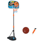 Tabela de Basquetebol para Crianças Tabela de Basquetebol com Suporte Altura Ajustável e Base Preenchida para Interior e Exterior 32x65x126-158 cm Multicor — foto 1
