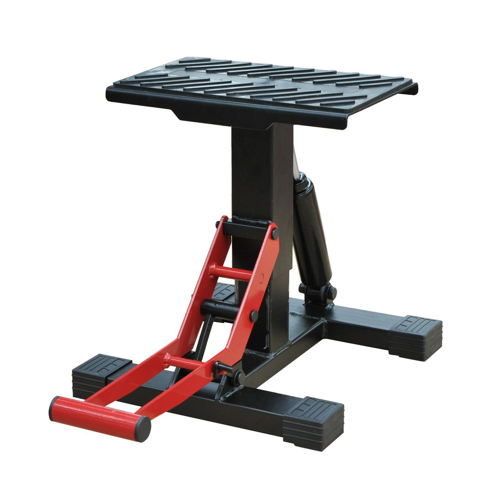 Plataforma Elevadora para Motocicletas Universal com Altura Ajustável para Estacionar ou Reparar Carga Máxima 150 kg 28x17,5x24,5-35,5 cm Preto e Vermelho — foto 8