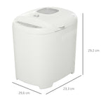Máquina de Pão Automática com 11 Programas para Pães e Doces com Tela de LCD Temporizador programável de 13 horas em Aço Inoxidável 29,6x23,3x29,2 cm Branco — foto 3