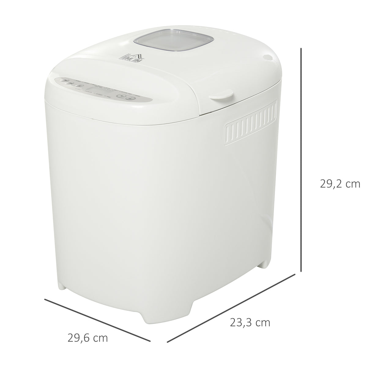 Máquina de Pão Automática com 11 Programas para Pães e Doces com Tela de LCD Temporizador programável de 13 horas em Aço Inoxidável 29,6x23,3x29,2 cm Branco — foto 3
