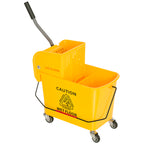 Balde de Limpeza 20L com Rodas e Espremedor Balde para Esfregona com Separador de Água 60x27x70,5 cm Amarelo — foto 1