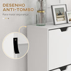 Sapateira com 4 Gavetas e Prateleiras Ajustáveis Móvel para Sapatos de Corredor para 16 Pares de Sapatos 95x26x95 cm Branco — foto 7